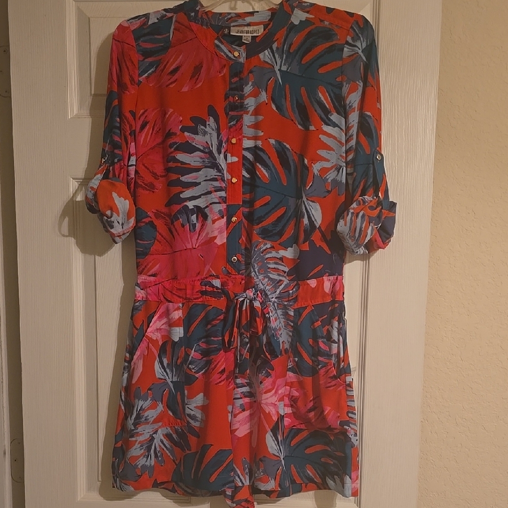 Tropical Print Button-Up & Zip Jumper